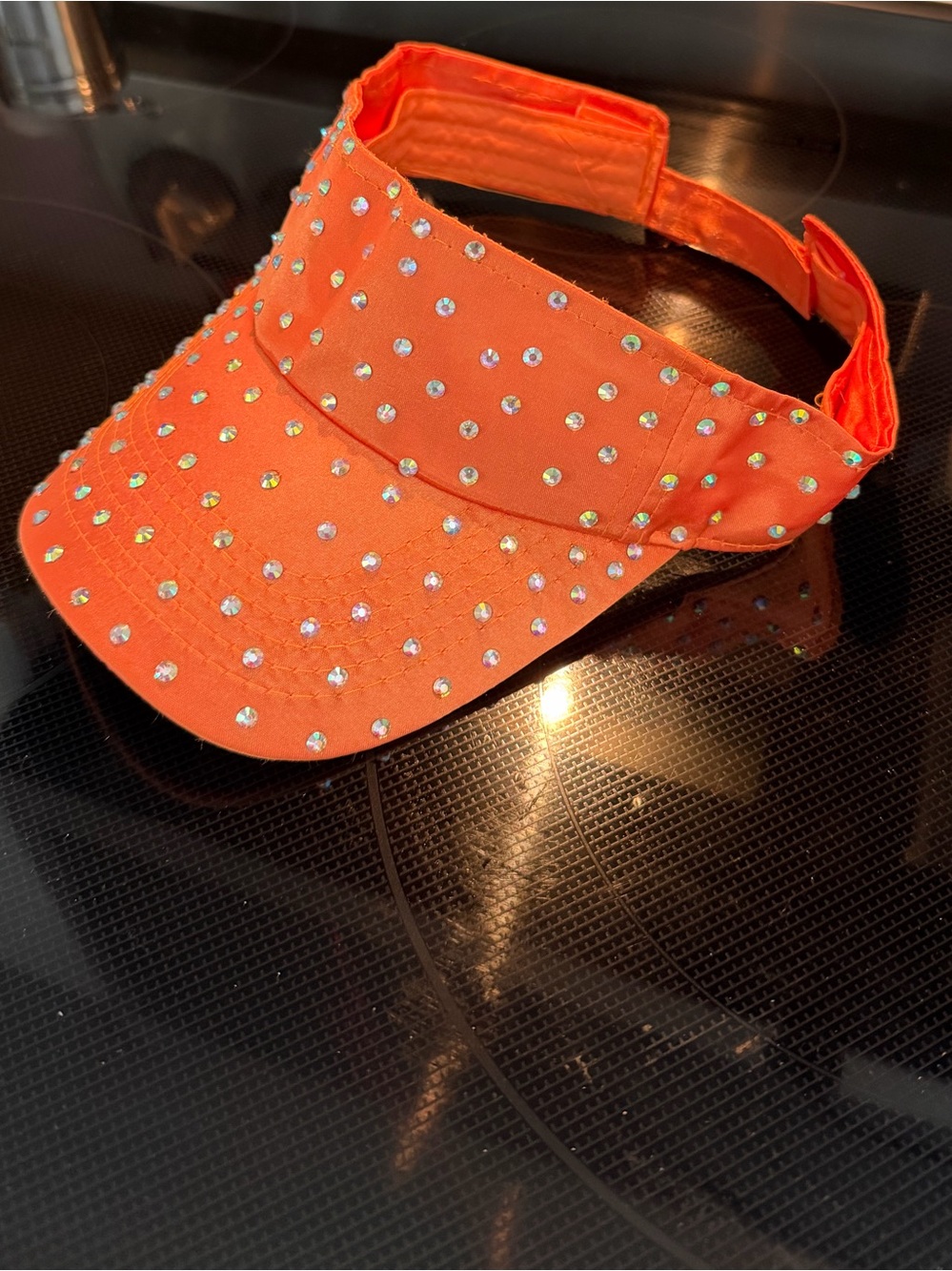U of TN fans!!! Embellished Orange Rhinestone Visor